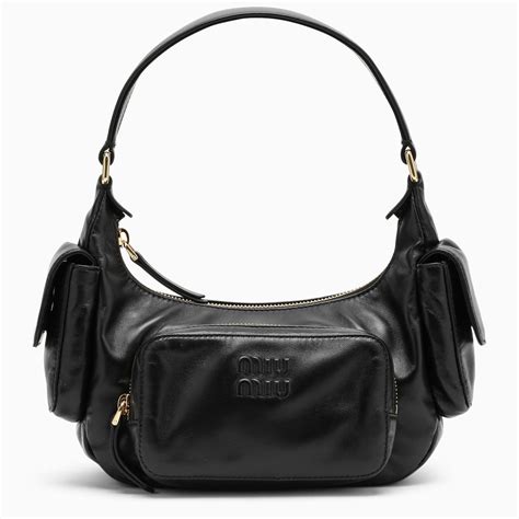 nappa leather bag miu miu|Black Nappa Leather Pocket Bag .